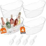 Lifewit Cubitera para Botellas 6,5L×4, Enfriador de Botellas de Vino