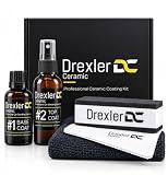 Drexler Ceramic Coating Kit 30ml + 50ml – Revestimiento Cerámico Profesional 9H para Coche – Brillo Tipo Cristal, Protección de Pintura, Plástico y Finitions Metálicas – 3 a 5 Años de Duración