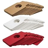 GVSS - Etiquetas de botella de vino de papel, reutilizables de doble cara para colgar en taquillas para vino, bodega y organización de botellas de licor, marcado, práctico y elegante