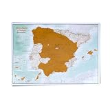 Póster Mapa Rascar España y Portugal - 59 x 42 cm - Maps International - 50 Años de Mapeo - Mejor Detalle Cartográfico