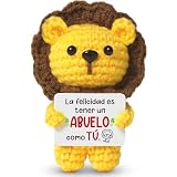Buioata Regalo Abuelo, Regalos Abuelos Cumpleaños - León de Ganchillo, Regalos para Abuelos, Regalo Día del Padre Abuelo, Navidad