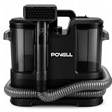 Powell Shampouineuse limpiador sofá tela, alfombra, colchón, coche, negro | Inyector extractor 600 W, tanques 1,8 L y 0,8 L, 30 min de autonomía, 65 dB, alfombras, asientos de coche, sin vapor