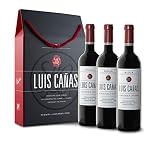 Luis Cañas - Vino Tinto con D.O. Rioja - Crianza - Variedad de Uva Tempranillo, Garnacha, Graciano, Mazuelo, Viura y Rojal - Notas Afrutadas - Incluye Estuche Cartón - 3 Botellas de 75 cl