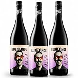 Buen Finde® Vino Tinto Sin Alcohol 0,0% Tempranillo, Pack 3 Botellas 750 ml | Vino Sin Alcohol 0,0 Desalcoholizado Premium, Bajo en calorías, Vegano, Equilibrado y Afrutado