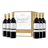 Arienzo de Marqués de Riscal - Vino tinto Crianza Denominación de Origen Calificada Rioja, Variedad Tempranillo, 18 meses en barrica - Caja 6 botellas x 750 ml