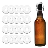 BOPRKTM 20 piezas Juntas Grolsch Juntas Grolsch de goma de silicona Arandelas Juntas de botella Juntas de botella con tapa giratoria Sello de botella de cerveza de cerveza casera