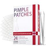 252 Pcs Parches Para Acné, 2 En 1 de Uso Diurno y Nocturno Potente Acne Pimple Negros Puntos Patch Hidrocoloide Natural Invisible con Aceite de Árbol de Té Ácido Salicílico
