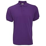 B&C Polo de manga corta Modelo Safran Hombre Caballero - Verano (Grande (L)/Vino)