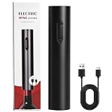 loxeu Sacacorchos Eléctrico Recargable USB-C Abrebotellas Automático Negro