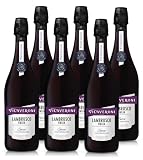 Vilaveroni Lambrusco Emilia IGT Secco Rotwein Perlwein Trocken 6x0,75L
