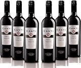 CANTI Primitivo I.G.T. Puglia, Vino Tinto Italiano, Uvas Pulianas, Limpio, Cálido, de Gran Estructura y Extremadamente Armonioso al Gusto, 6 x 750 ml