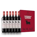 Vino Tinto Solaz Tempranillo & Cabernet V.T. Castilla - Pack de 6 Botellas