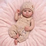 Pinky Reborn Muñeca Bebé Silicona Sólida Platino Suave 18 Pulgadas Cuerpo Completo Niña Muñecas Bebé Pequeñas Silicona Realistas Muñecas Recién Nacidas Miniatura Realistas para Niños