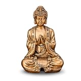 Estatua de Buda de Oro Meditación – Estatuilla Decoración Zen y Feng Shui – Aporta Espiritualidad a tu Interior y Ambiente Relajante – Estatua de la Cartera – Altura: 12cm – Zen'Light