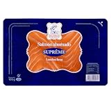 Ahumados Domínguez - Salmón Ahumado Natural Cortado en Lonchas Muy Finas - 100 g - Elaboración Artesana - Sin Piel, Sin Espinas - Refrigerado