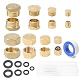 16Pcs Tapones de Rosca Hexagonal de Latón Set, 1/8' 1/4' 3/8' 1/2'