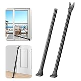 Blocker Barra de Seguridad, 2 Pack Negro Barra de Seguridad para Puertas, Barra de Seguridad Ajustable para Puerta, Barras de Seguridad de Puertas para Puertas Correderas y Ventanas Correderas