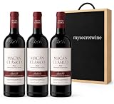 Macán Clásico Rioja – Pack 3 Botellas de Vino Tinto 75 cl + Caja de Madera MySecretWine – D.O.Ca. Rioja – Benjamín de Rothschild & Vega Sicilia – Estuche Regalo -Mysecretwine-