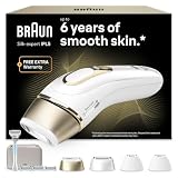 Braun Depiladora Luz Pulsada Silk-expert Pro 5, PL5358, Blanca/Dorada | Alternativa a Depiladora Laser, IPL con Funda, Maquinilla Venus, 4 Cabezales para Cara Y Cuerpo, Elimina el Vello en Casa