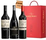 Pack Trío Ramón Bilbao - Vino Regalo - Envío Gratis 24h - Estuche Regalo 3 Botellas de Vino Tinto Crianza | Edición Limitada | Reserva - Cosecha Privada - Trío RB