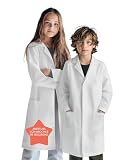 Little Kittel Bata unisex para niños, tela duradera, múltiples bolsillos, cierre a presión de seguridad, rango de tallas de 6 a 14 años