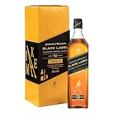 Johnnie Walker Black label Coctel Kit, Whisky escocés blended 12 años, 700 ml
