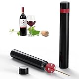 Quntis Sacacorchos Vino Profesional-Rojo | Abrebotellas Vino Abrebotellas de Presión de Aire Abridor de Vino, Abridor de Acero Inoxidable, Bomba de Botella Regalo