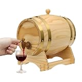 Barril de vino de roble de 5 litros con soporte y caño de vino, barril de madera original, barril de vino, barril de cerveza, whisky, elipse, barril de madera para whisky, ron, brandy, vino (30 × 22,5
