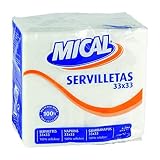 Mical - Servilletas blancas - 33 x 33 - 70 servilletas
