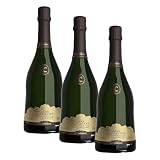 Codorniu Gran Plus Ultra, 100 por ciento Chardonnay, Brut Nature 0.75 L (Paquete de 3)