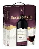Roche Mazet Vino Tinto Merlot IGP Pays d'Oc - Bag in Box 3L - Vino 100% francés Languedoc-Roussillon - Certificado Terra Vitis