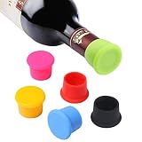 Vicloon Tapones para Botellas de Vino,6Pcs Silicona Tapones de Botella de Vino Reutilizable Tapa de Botella de Vino/Sellador de Cerveza Cubierta