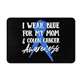 Felpudo Concientización sobre El Cáncer De Colon Alfombra Entrada Divertidos Tapete para Puerta Exterior Felpudo Vino Exterior 40X60Cm para Cocina, Puerta Trasera, Pasillo