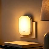 1 Piezas Luz Nocturnas infantil con Enchufe, Sensor de Luz Inteligente Crepuscular, 5 Brillos Regulables, 3 Modos, Blanca Cálida Lámpara Noche para Habitación Bebé, Escalera, Cocina, 0,3W, 3000K