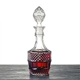 Skelang Decantador de whisky, botella decantadora de vidrio, decantador de alcohol para whisky, brandy, vodka, capacidad de 800 ml