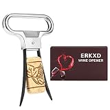 ERKXD - Abridor de botellas de vino, sacacorchos, extractor de corcho de dos puntas