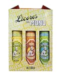 Licores del Mono Pack de 3 Sabores - Botellas de Galleta, Hierbas y Limón