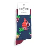 ALTER SOCKS pizza- calcetines para hombres y mujeres, regalo loco - calcetines divertidos de algodón en talla única (vino)