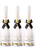 Moët & Chandon Champagne Ice Impérial Blanc - Variedades de uva Pinot Meunier, Pinot Noir, Chardonnay - Juego de 3 750 mililitros