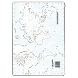 Mapa Mudo Planisferio Político A4 (10 ud.)