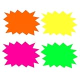 YIPFEN 80 Piezas Etiquetas de Precio, Carteles para Mercadillo, Adecuadas para Supermercados, Tiendas y Comercios Minoristas (8 x 11 cm) (4 Colores, Multicolor)