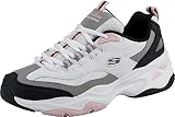 Skechers D'Lites 4.0 Fresh Diva, Zapatillas Mujer, White/Black/Pink, 40 EU