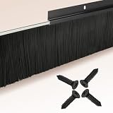 CEPIA Ancho del pelo de 2.80 pulgadas, 7 juegos de 39.3 pulgadas de largo, cepillo para puerta de garaje, parte inferior, cepillo enrollable de sellado negro, duradero, fácil montaje (2.8 pulgadas, 7)