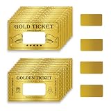 PLIGREAT 120 tarjetas doradas para rascar y rascar boletos en blanco