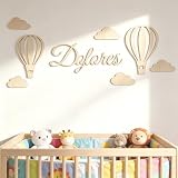 Nombres de Madera Personalizado para Habitación Bebé, Decoración Pared Habitación del Bebé, Regalo Recién Nacido y Baby Shower, Ideal para Bautizos y Cumpleaños，Envío Rápido desde España