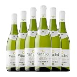 Torres Viña Sol Parellada Seco Catalunya Joven 75 cl Vino blanco (Caja de 6 Botellas de 75 cl)