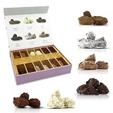 CHAMBALL DELUXE. -12 Trufas de Chocolate con: 2 de Chili, 2 de Pistacho, 2 de Cookies, 2 de Pedro Ximenez, 2 de Whisky y 2 de Champagne Ideal para Regalar- Bombones. Chocolates para regalar.