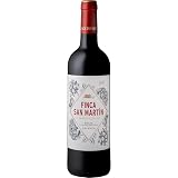 Finca San Martín: Vino tinto rubí intenso con aromas de frutas rojas, violetas y especias. Fresco, equilibrado y estructurado, con final suave y redondo (Pack de 2 Botellas)