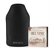 Funda Enfriadora Para Botellas, Enfriador de Botellas de Vino con Guía Digital, Nylon Impermeable y Banda Inferior Anticaída, Ajuste Universal, Con Gel Enfriador Duradero, Apta Cava y Cerveza, 23x16cm