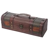 HMF Vintage Deko caja de regalo con tapa de madera | para 1 botella de vino | formato horizontal | Portugal